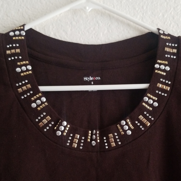 Style&co Brown shirt  🎣 - Picture 3 of 4